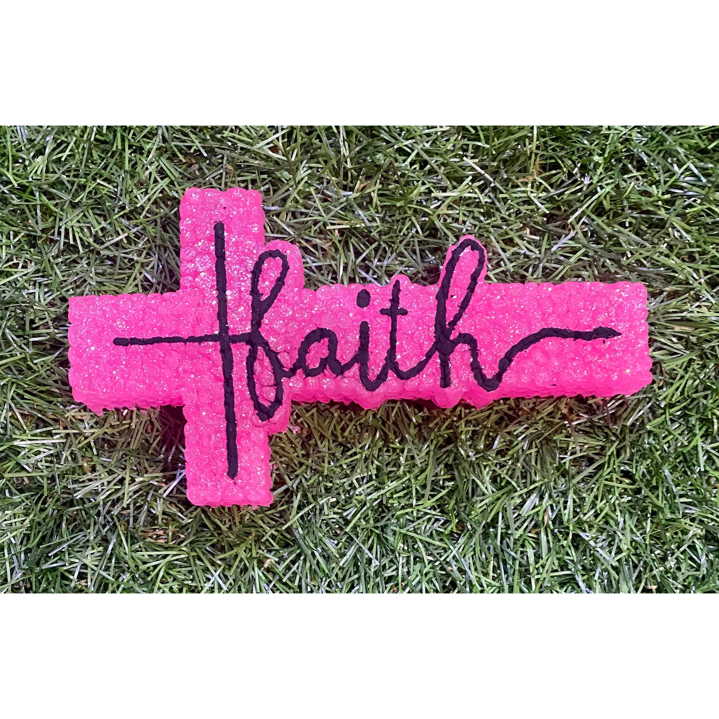 Faith Cross Car Freshener – Handcrafted Aroma Bead Freshie