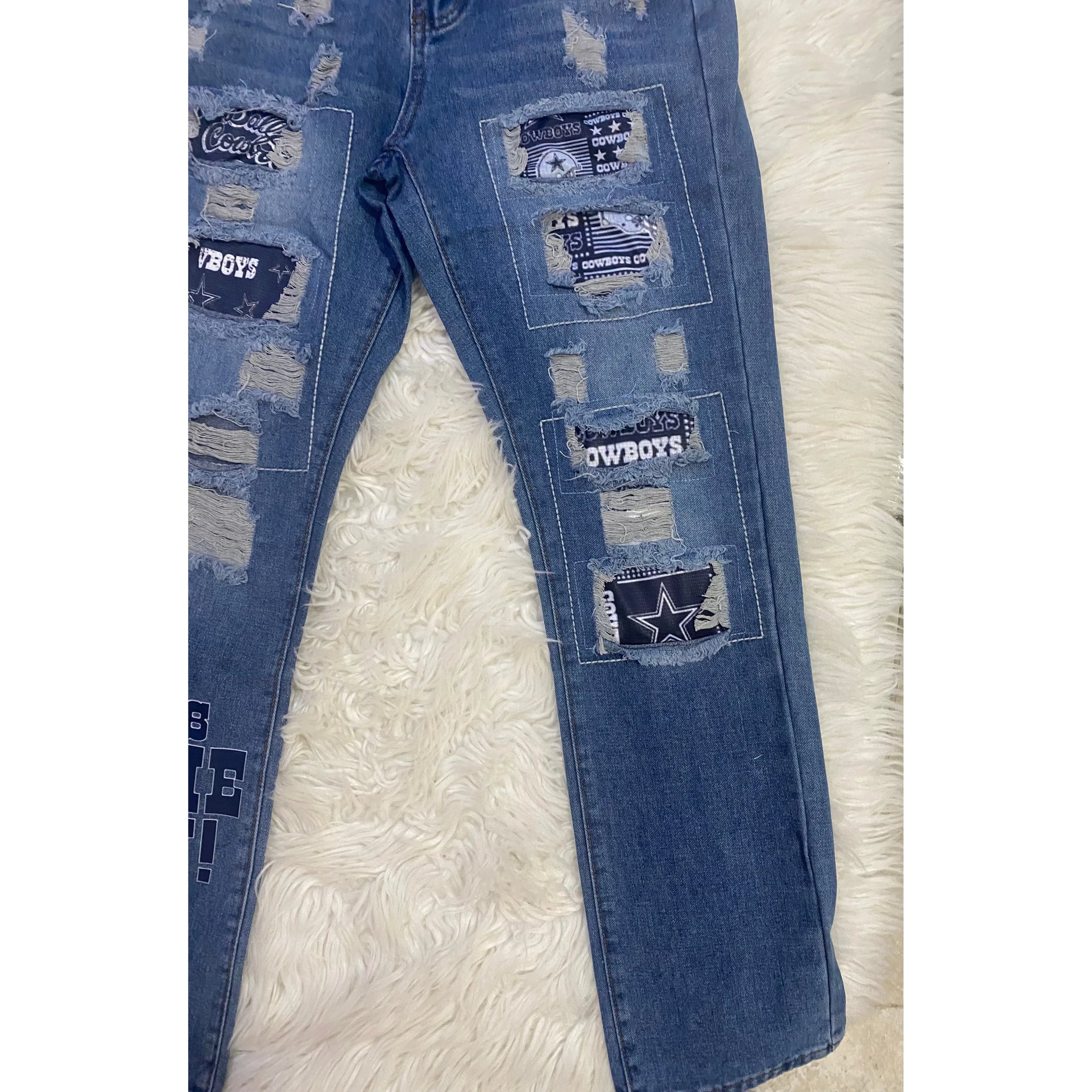 Dallas Cowboys Distressed Patchwork Jeans