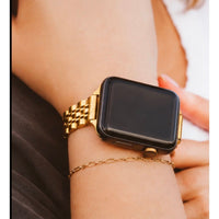 Stainless Steel Apple Watch Band – Gold, Silver & Two-Tone Adjustable Link Bracelet