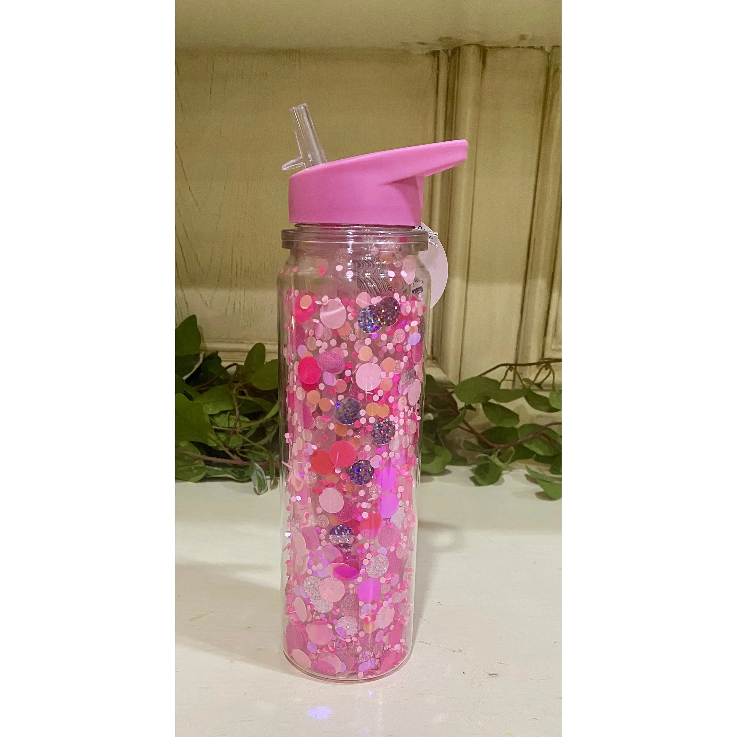 Sip in Style with This Pink Confetti Water Bottle