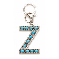 Turquoise Initial Keychain – Western Charm