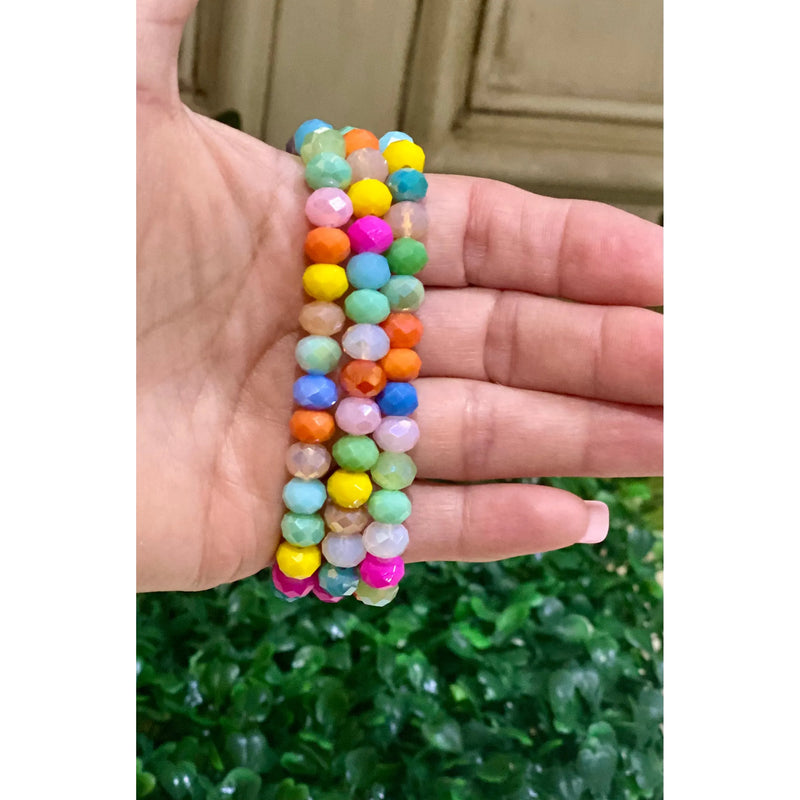 3 Multi Summer Stretchy Bracelets