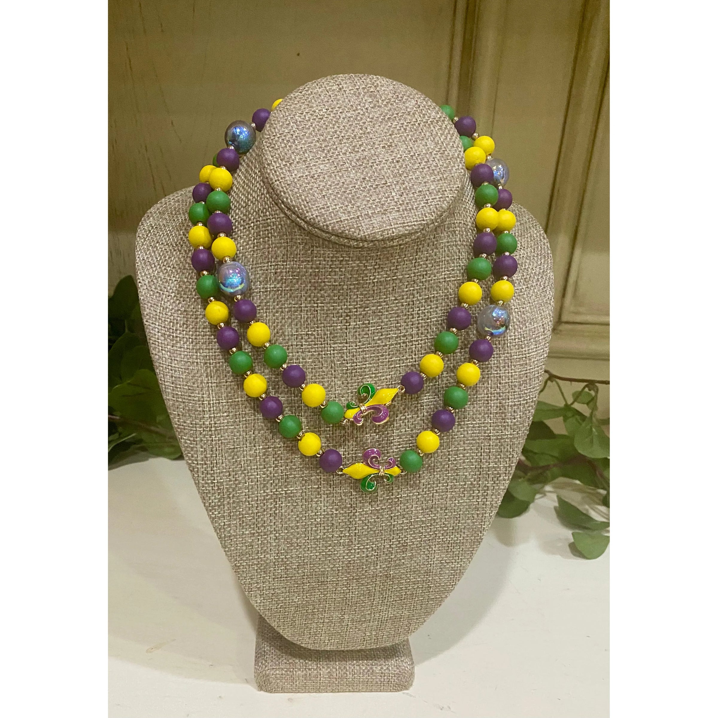 Mardi Gras Party Beaded Necklace