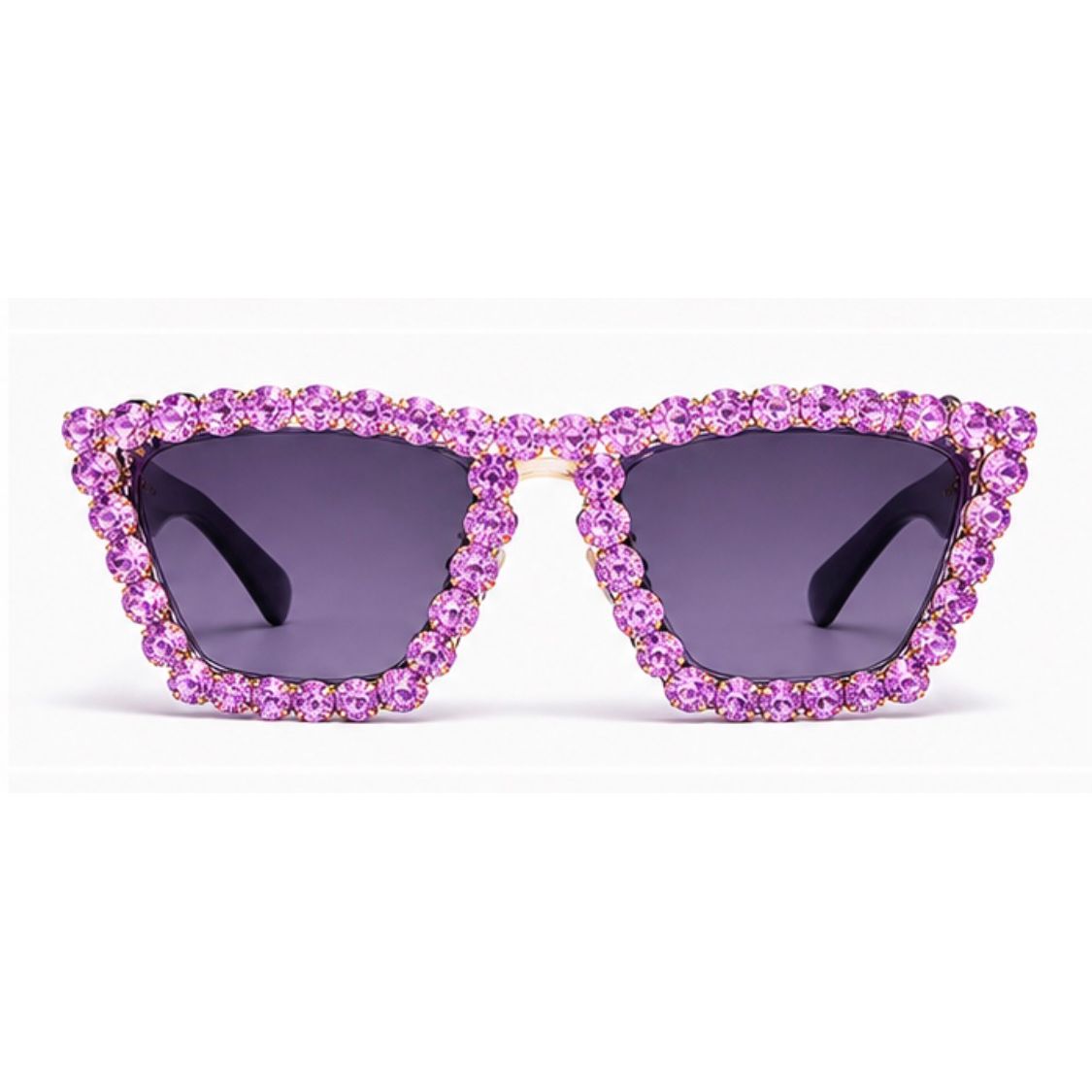 Rhinestone Glam Cat-Eye Statement Sunglasses