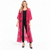 Fuchsia Butterfly Lace Kimono