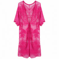 Fuchsia Butterfly Lace Kimono