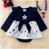 Baby Girls Dallas Cowboys Star Ruffle Onesie