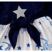 Baby Girls Dallas Cowboys Star Ruffle Onesie