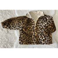 Girls Leopard Print Fleece Jacket