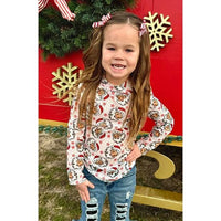 Girl's Santa Mesh Top