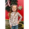 Girl's Santa Mesh Top