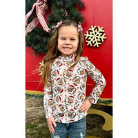 Girl's Santa Mesh Top