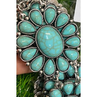 Girls Western Aqua Concho Belt – 37”