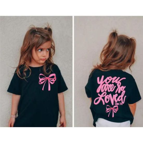 You Are So Loved Pink Bow Shirt – Girls Valentine Tee