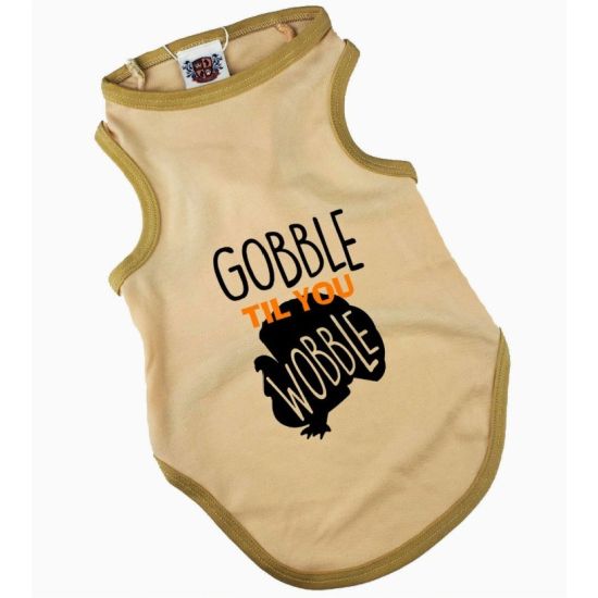 Gobble til you Wobble Dog Tee