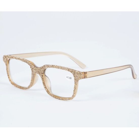 Handmade Gold Rhinestone Glam Reader Glasses