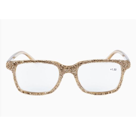 Handmade Gold Rhinestone Glam Reader Glasses
