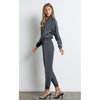 Gray Rhinestone Embellished Jogging Set