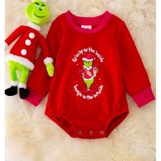 Grinchy on the Inside Bougie on the Outside Baby Onesie