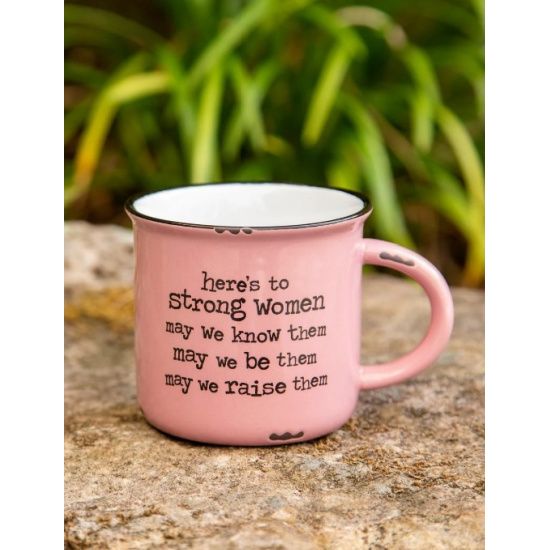 Here’s to Strong Women Enamel Look Ceramic Mug