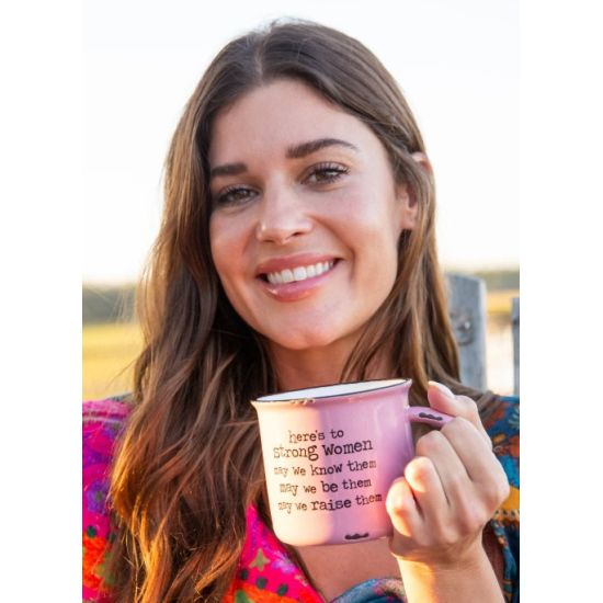 Here’s to Strong Women Enamel Look Ceramic Mug