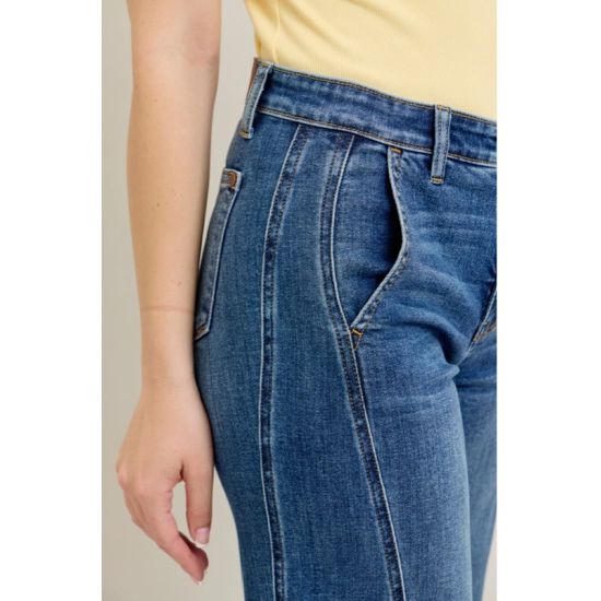 Judy Blue High Waisted Trouser Wide Leg Jeans