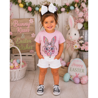 Girls Sparkle Bunny Rhinestone Tee – Pink