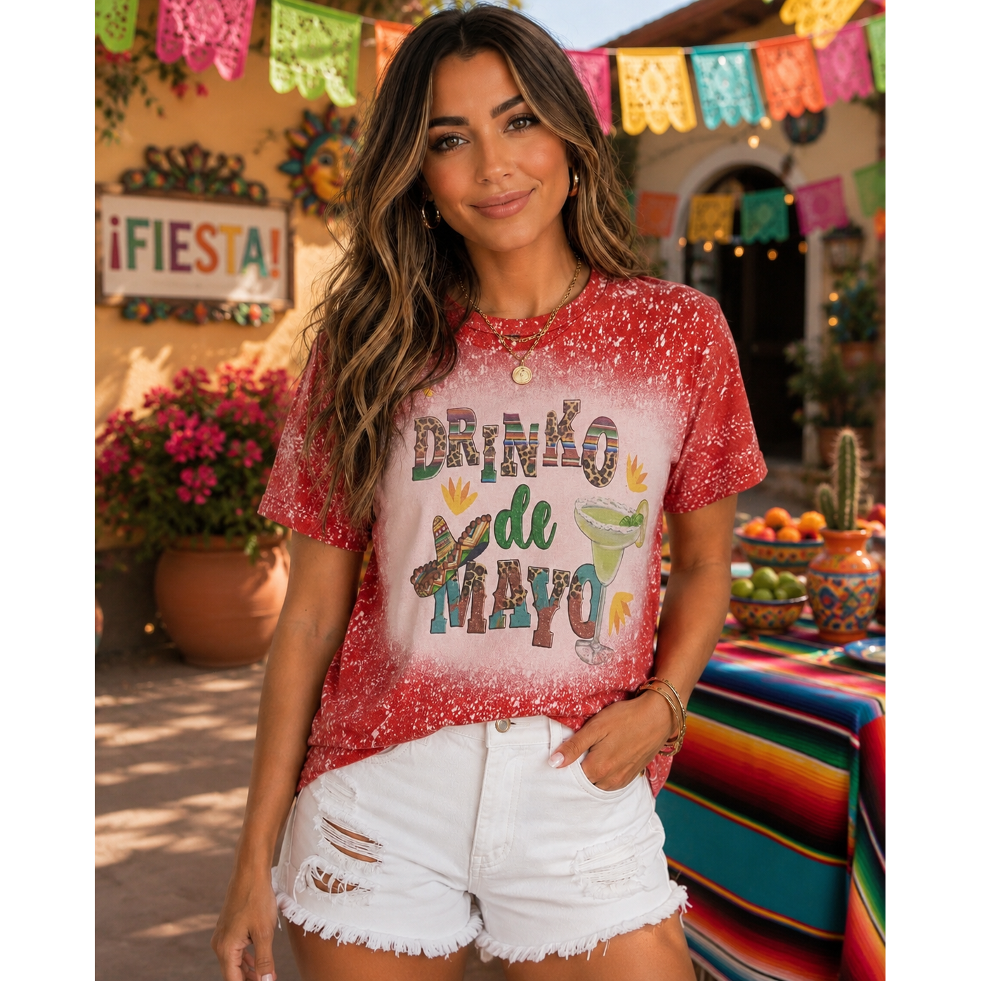 Drinko de Mayo Bleached Graphic Tee
