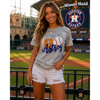 Marble Gray GO Astros Sequin Tee