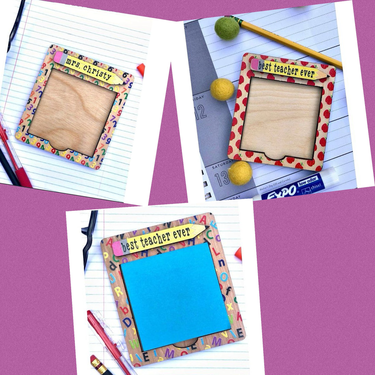 Teacher Sticky Note Holder - Rhinestone Gal