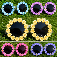 Girls Floral Flower Frame Sunglasses