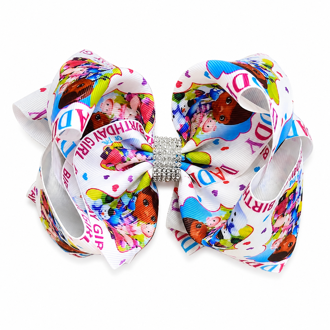 Birthday Girl Rhinestone Hair Bow