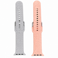 Leopard Engraved Silicone Apple Watch Band – Waterproof & Adjustable