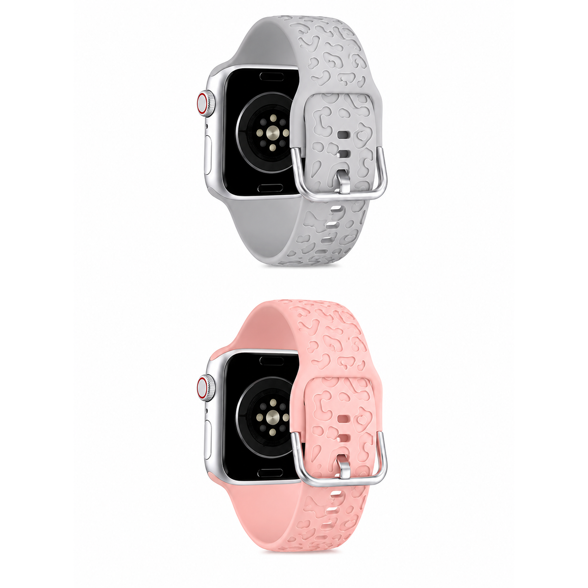 Leopard Engraved Silicone Apple Watch Band – Waterproof & Adjustable