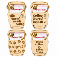 Nurse-Themed Wooden Gift Card Holders