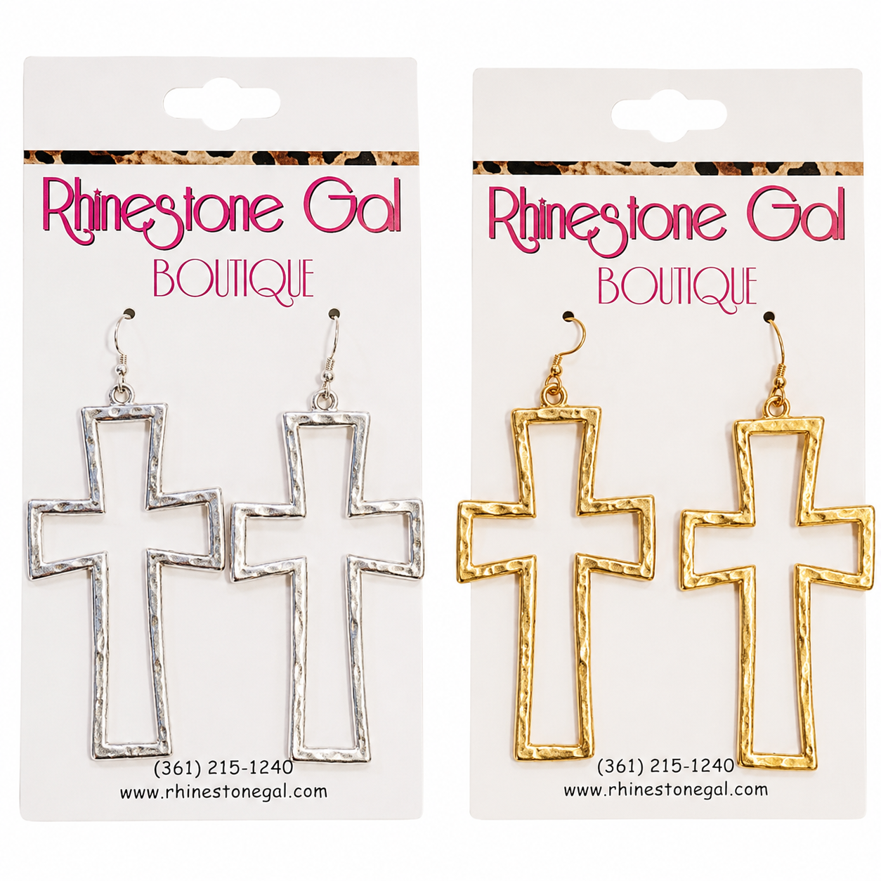 Hollow Cross Drop Earrings