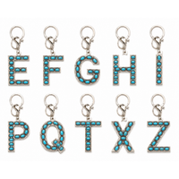 Turquoise Initial Keychain – Western Charm