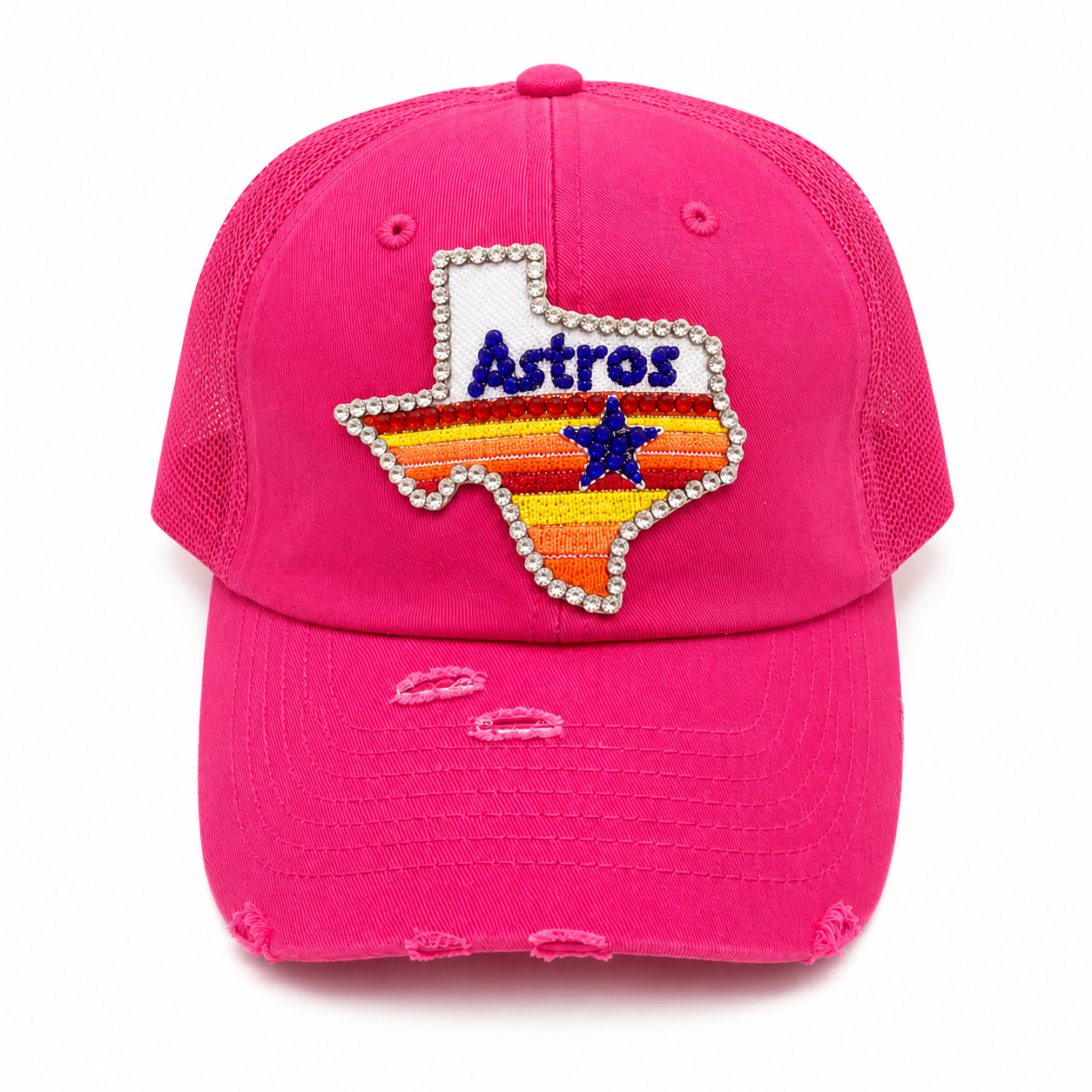Hot Pink Astros Bling Trucker Hat