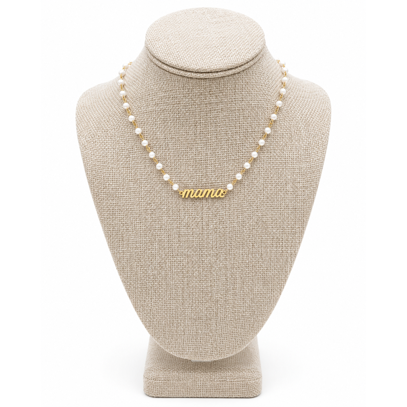 Mama Pearl Charm Necklace