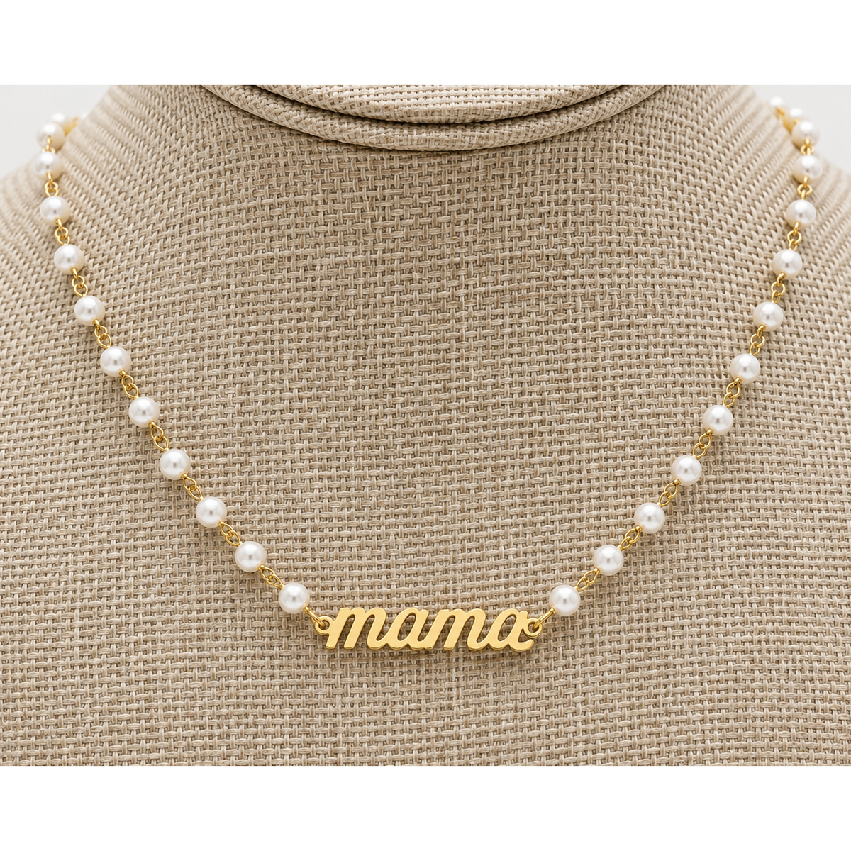 Mama Pearl Charm Necklace