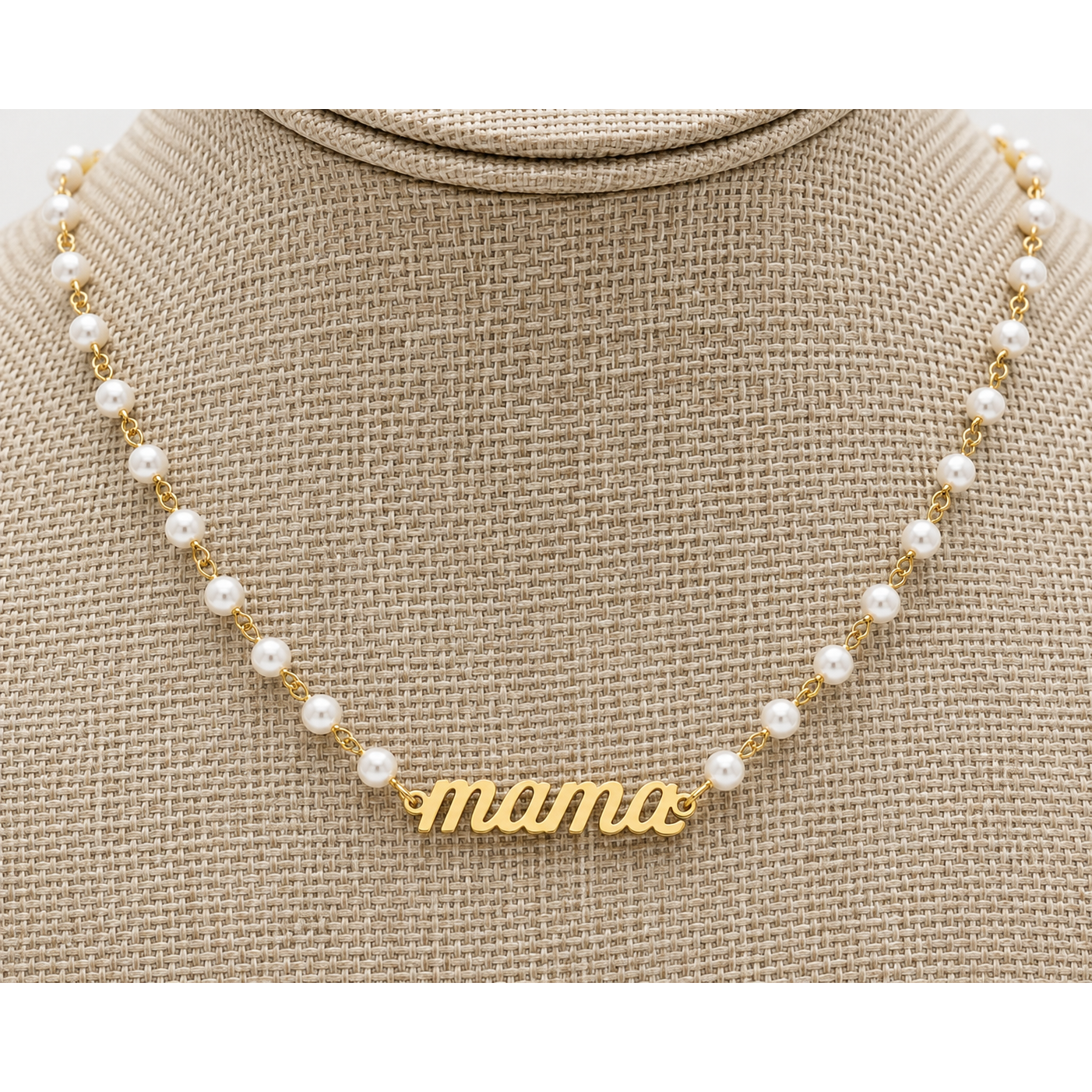 Mama Pearl Charm Necklace
