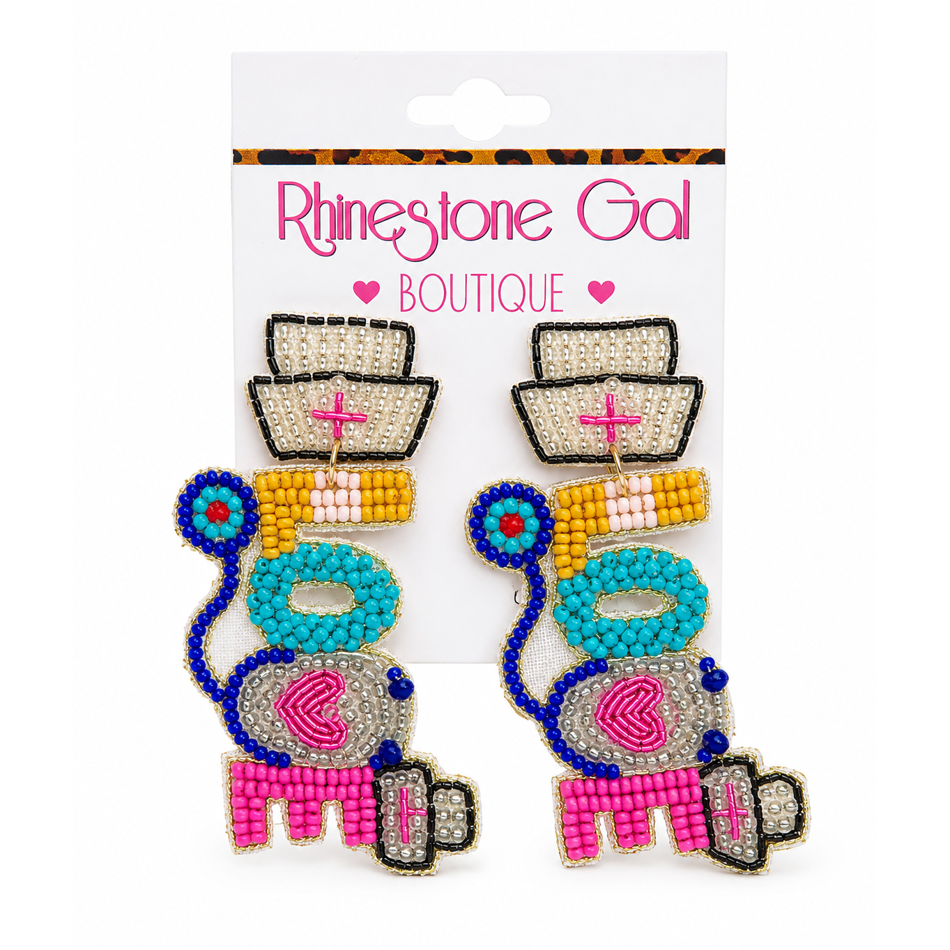 Love Nurse Beaded Earrings