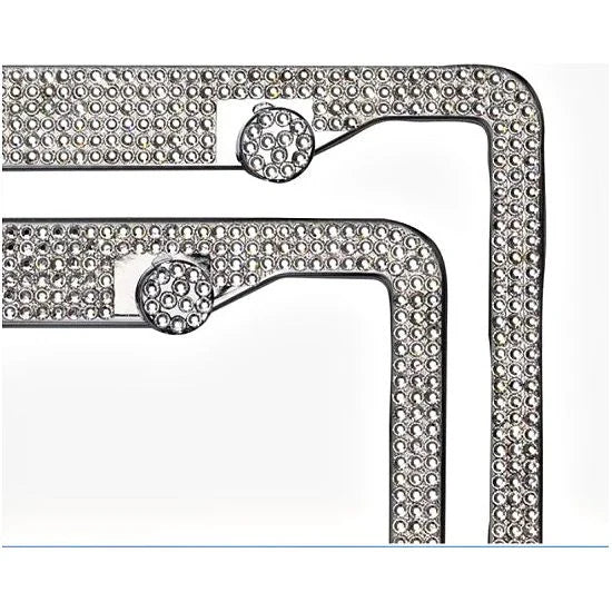 Double Bling Rhinestone License Plate Frames (Set of 2)
