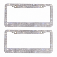Double Bling Rhinestone License Plate Frames (Set of 2)