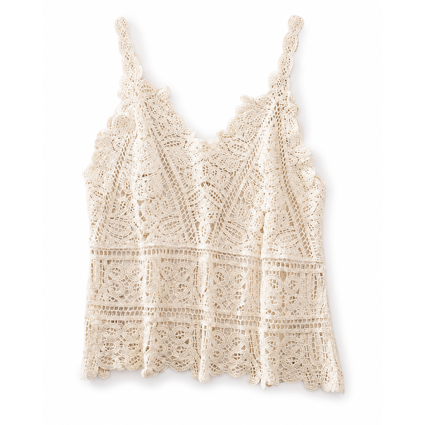 Ivory Crochet Lace Tank Top