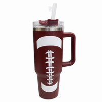 40 oz Football Tumbler with Handle