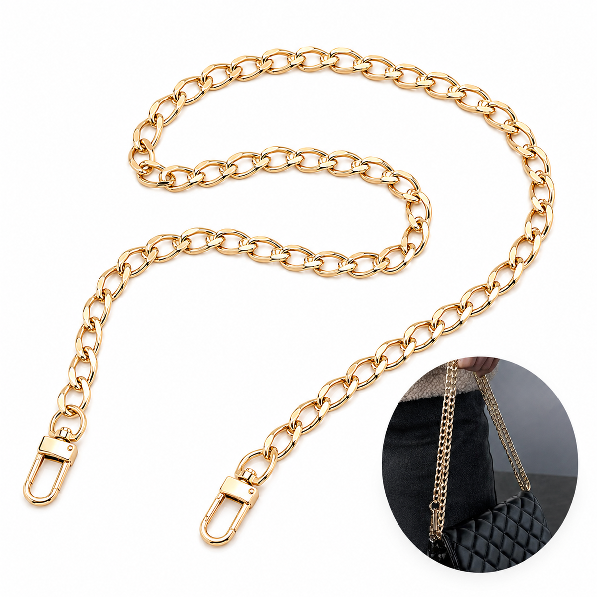 Gold Crossbody Replacement Chain Strap