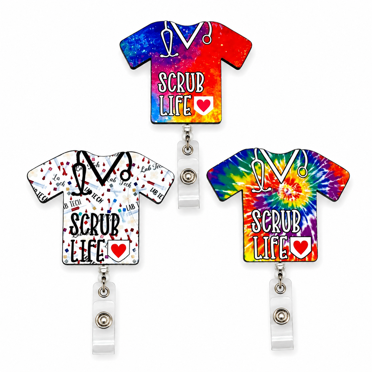 Scrub Life Acrylic Badge Reel Holder