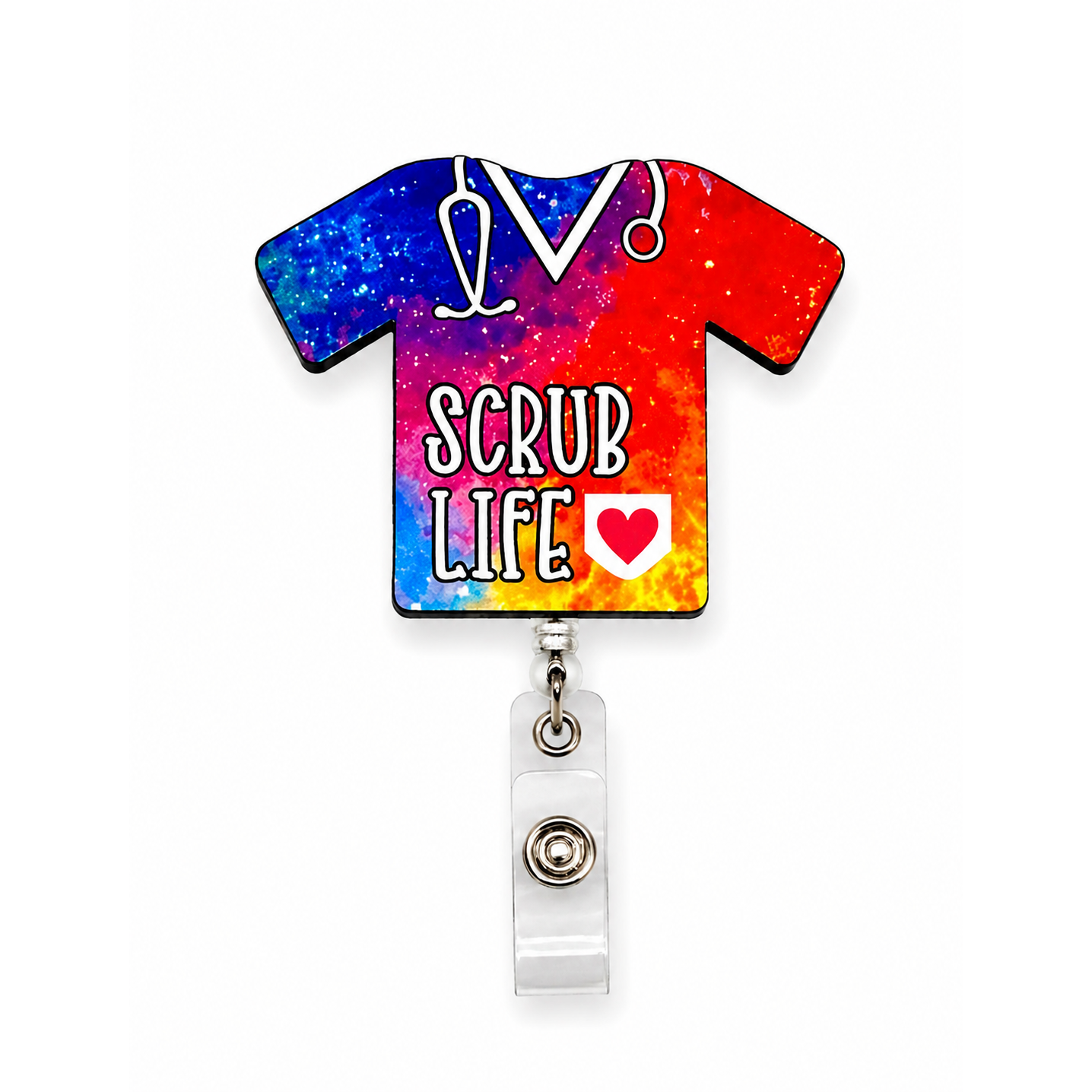 Scrub Life Acrylic Badge Reel Holder