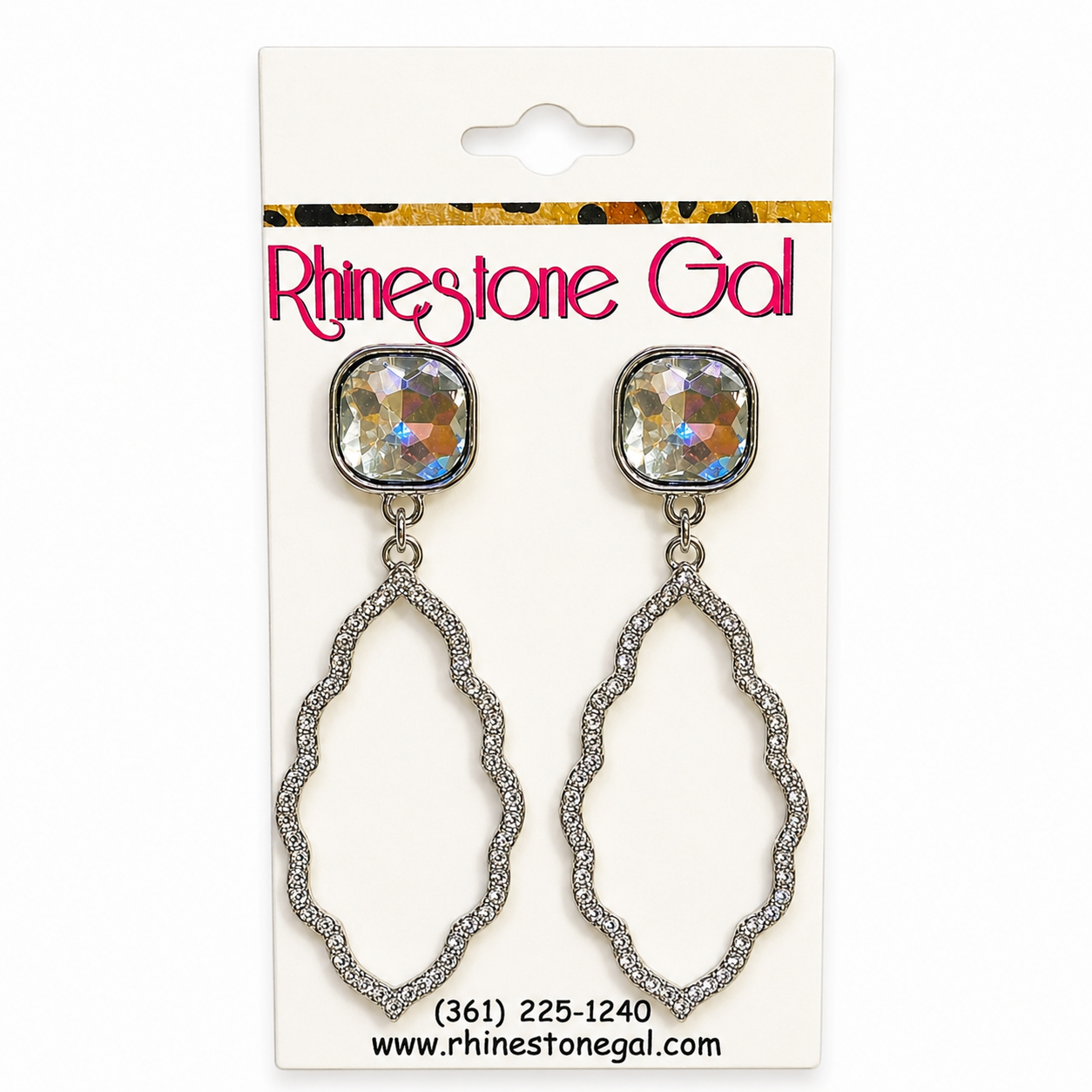 Clear Crystal Rhinestone Drop Earrings